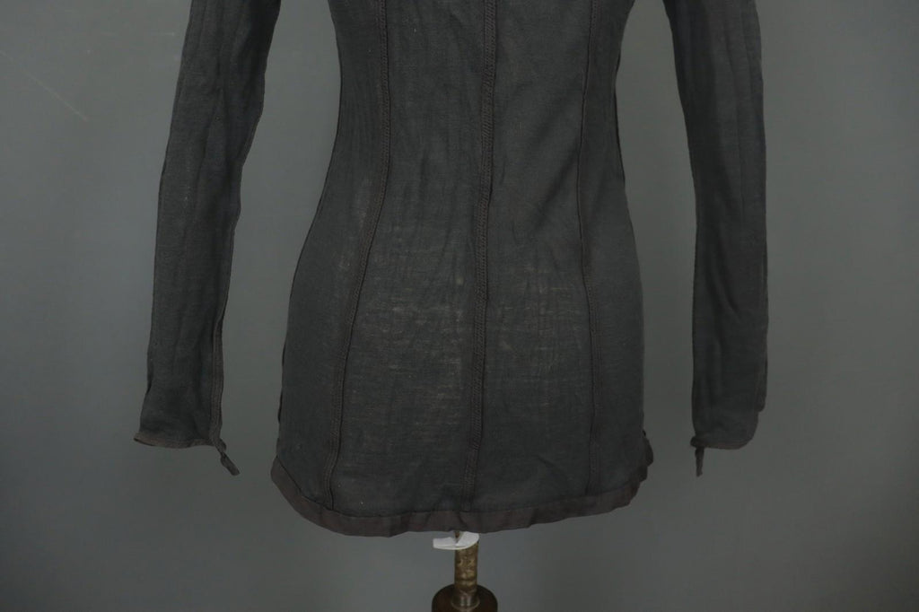 ANNETTE GORTZ Black Wool Collared Long Sleeve Button Front Shirt Top – Size XS