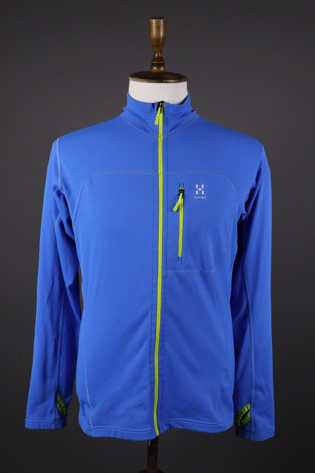 HAGLOFS Stem Full Zip Blue Fleece Hiking Sweater – Size M