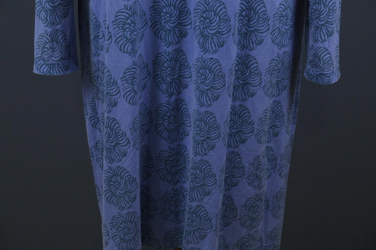 MARIMEKKO Blue Geometric Pattern Long Sleeve Long Maxi Dress – Size XL