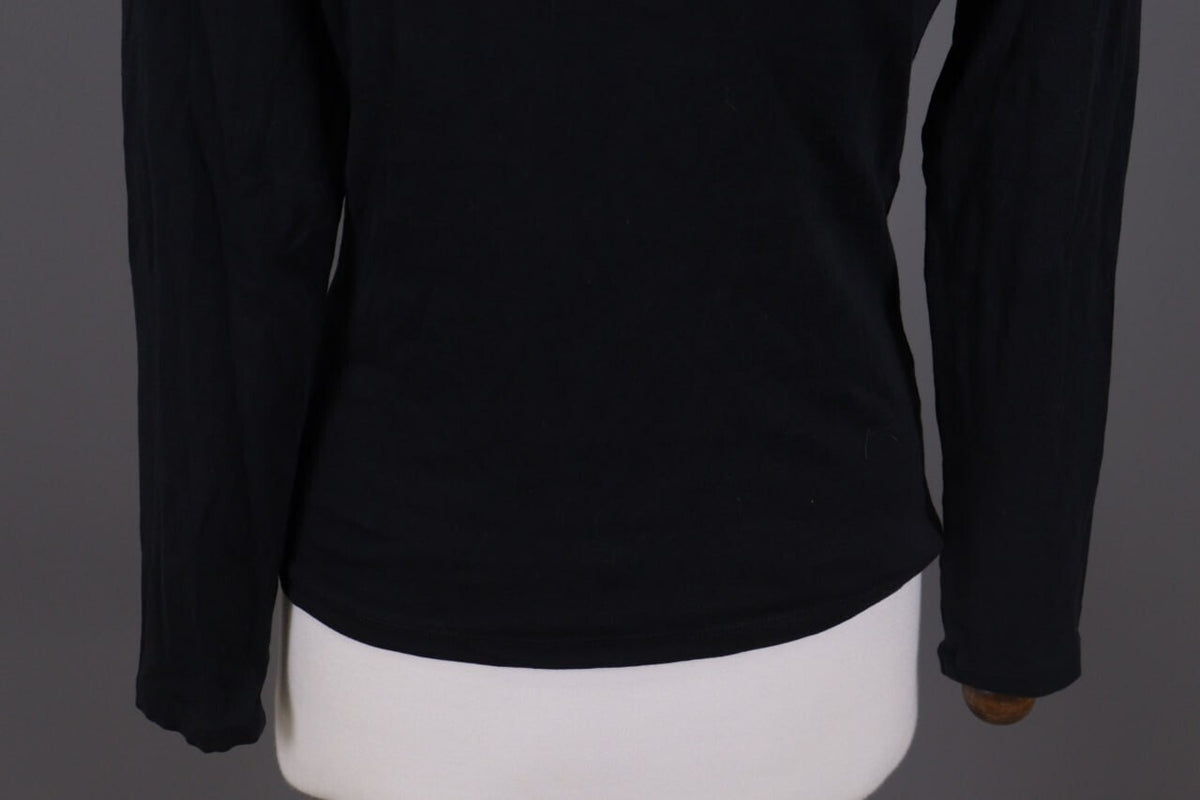 Lauren Ralph Lauren Black Leather Strap Cotton Sweater – Size M