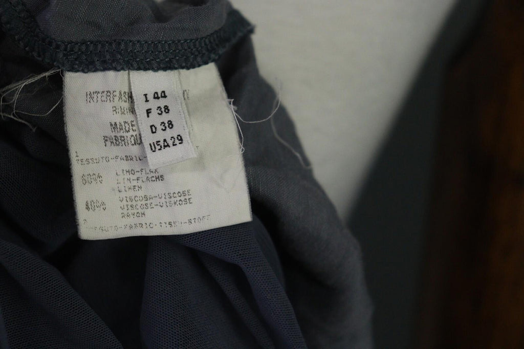 MARITH FRANCOIS GIRBAULD Gray Linen Rayon Tank Top Blouse Cropped Shirt – Size 29