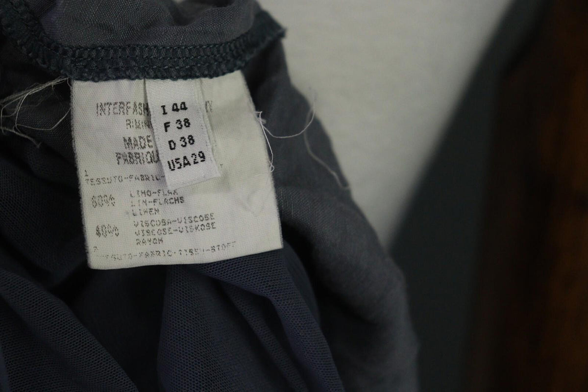 MARITH FRANCOIS GIRBAULD Gray Linen Rayon Tank Top Blouse Cropped Shirt – Size 29