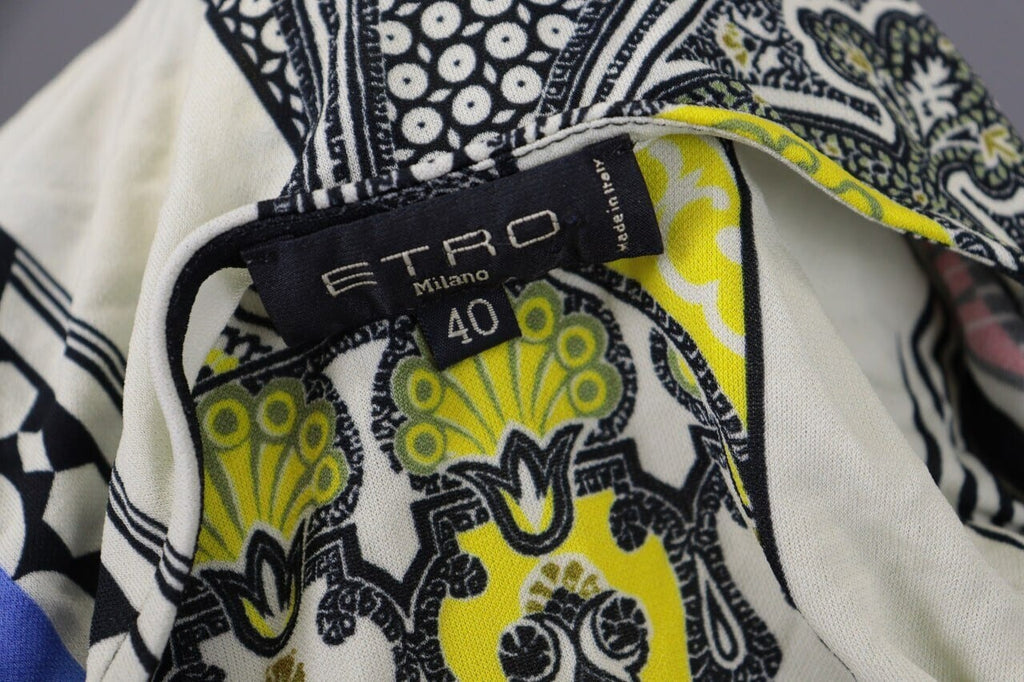 Etro Milano Multicolour Floral Paisley Sleeveless Blouse Top Shirt – Size 40