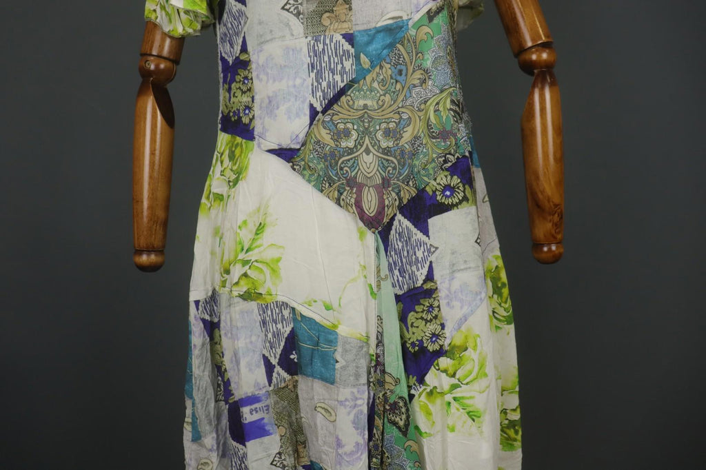 ELISA CAVALETTI SONO ITALIANO Multi Patchwork Floral Paisley Boho Dress – Size M