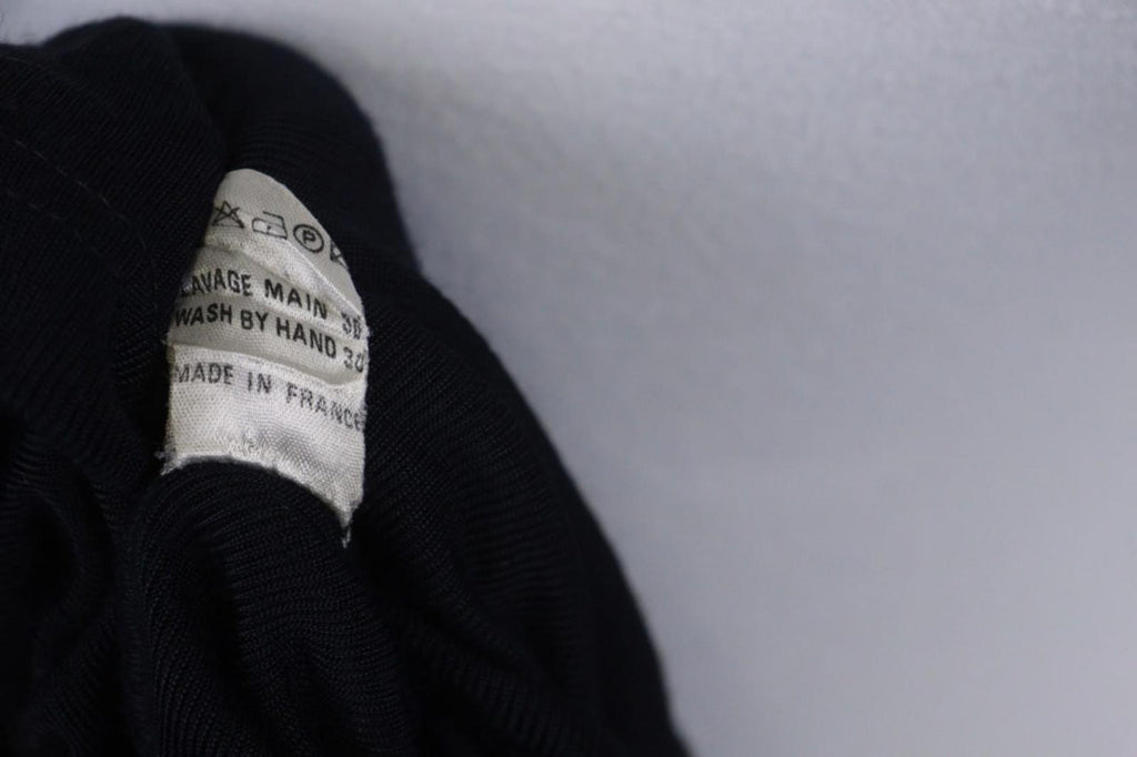 MARITHE+FRANCOIS GIRBAUD Black Viscose Raglan Sleeve Pullover Sweater – Size 38