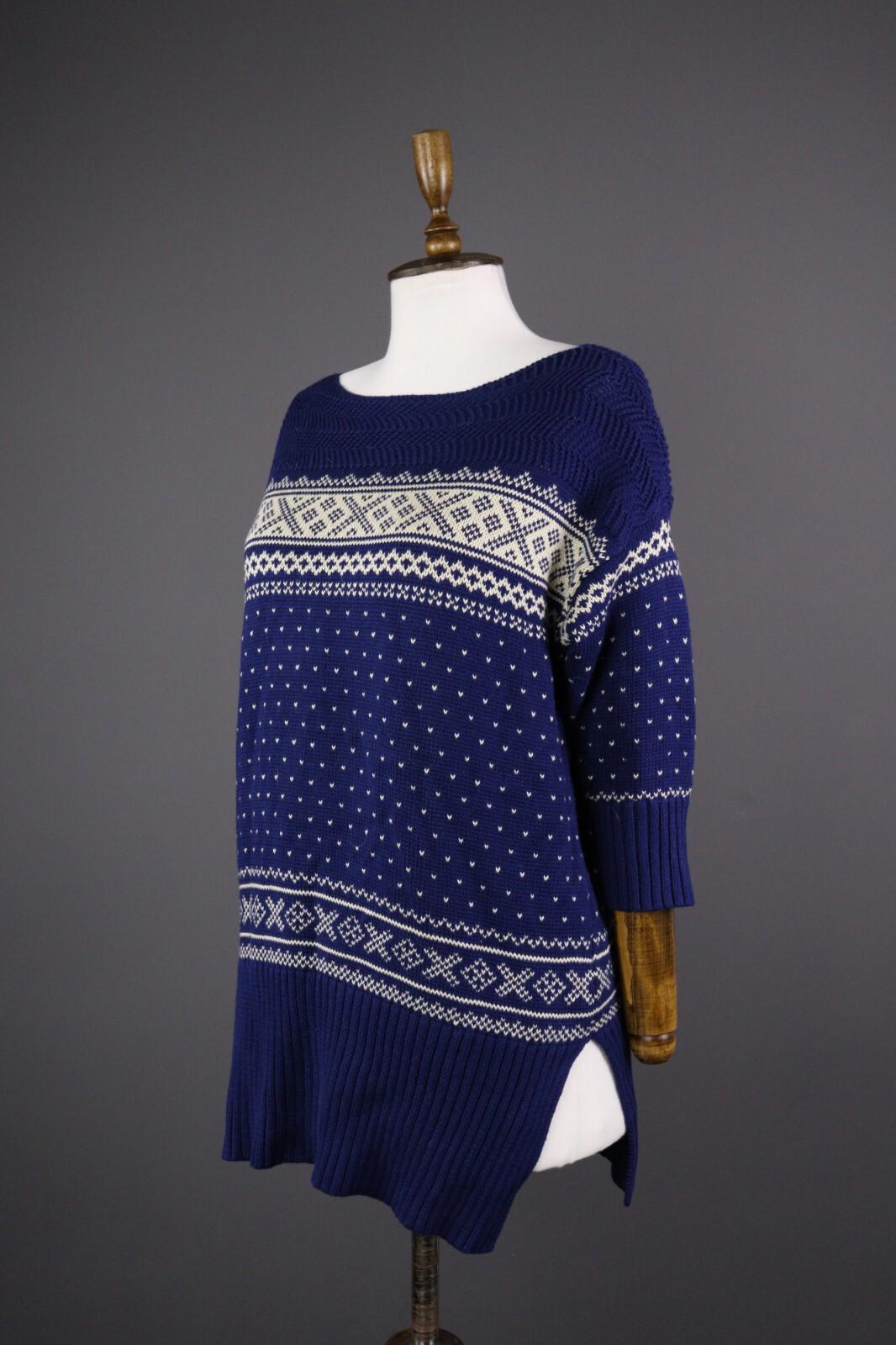 DENIM & SUPPLY RALPH LAUREN Blue Fair Isle Knit Sweater – Size S