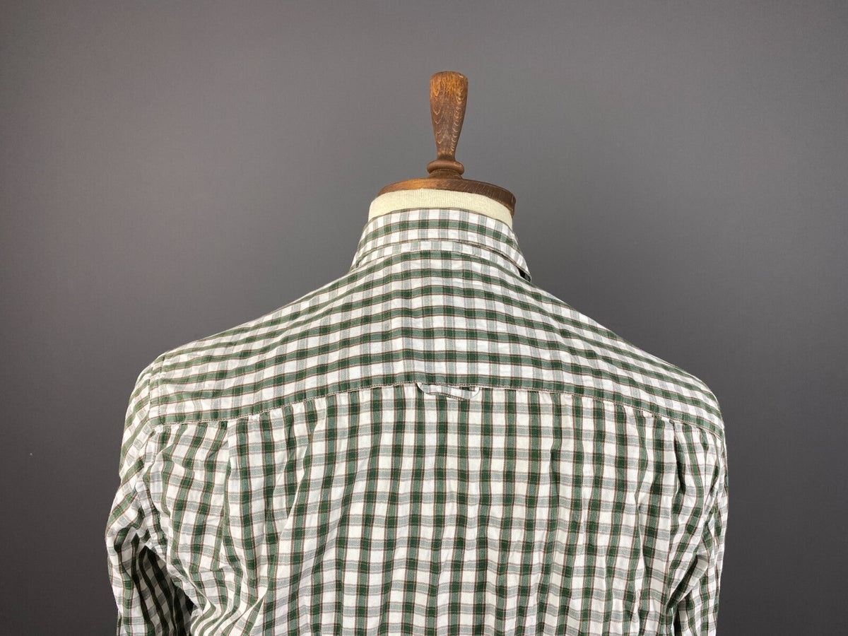 Barbour Sporting Green Check Button Down Shirt – Size US S / UK M