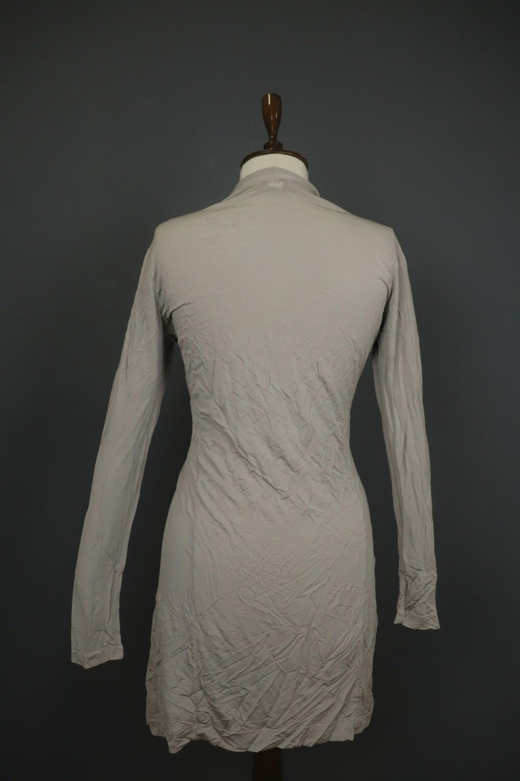 TRANSIT PAR-SUCH 114 Gray Viscose Knitted Long Sleeve Tie Front Cardigan – Size 2