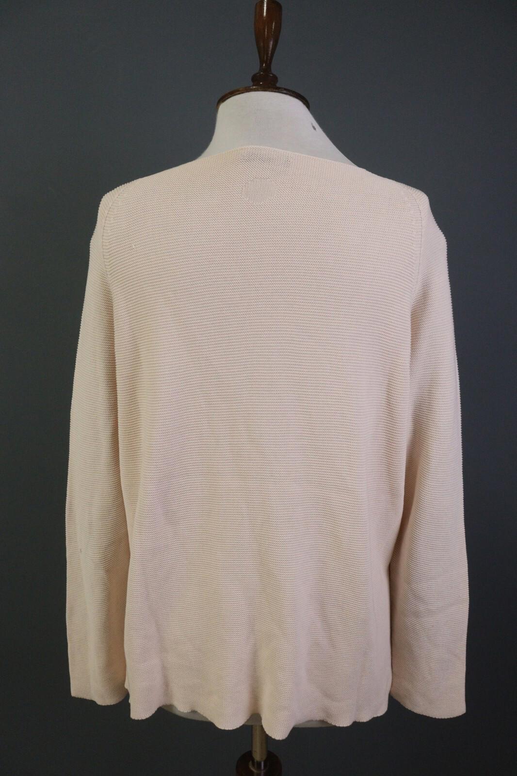 OSKA Pink Long Sleeve V-Neck Pullover Knit Sweater