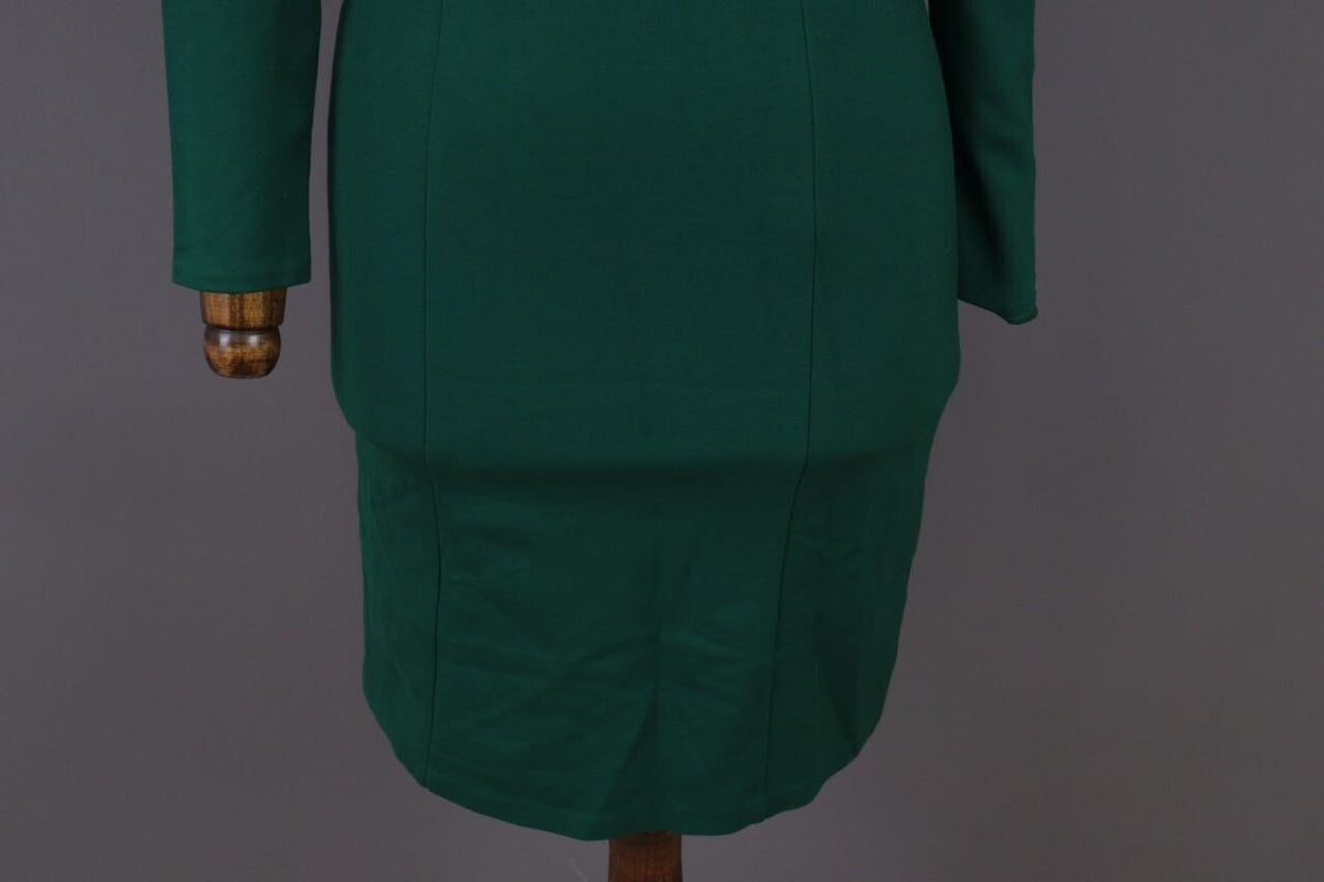 J. Crew Green Long Sleeve Bodycon Evening Midi Dress – Size XS