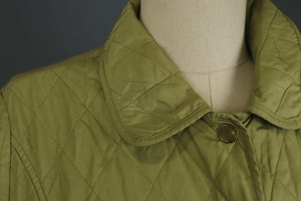 BARBOUR Green Long Sleeve Collared Flap Pocket Snap Front Quilted Jacket – Size 38