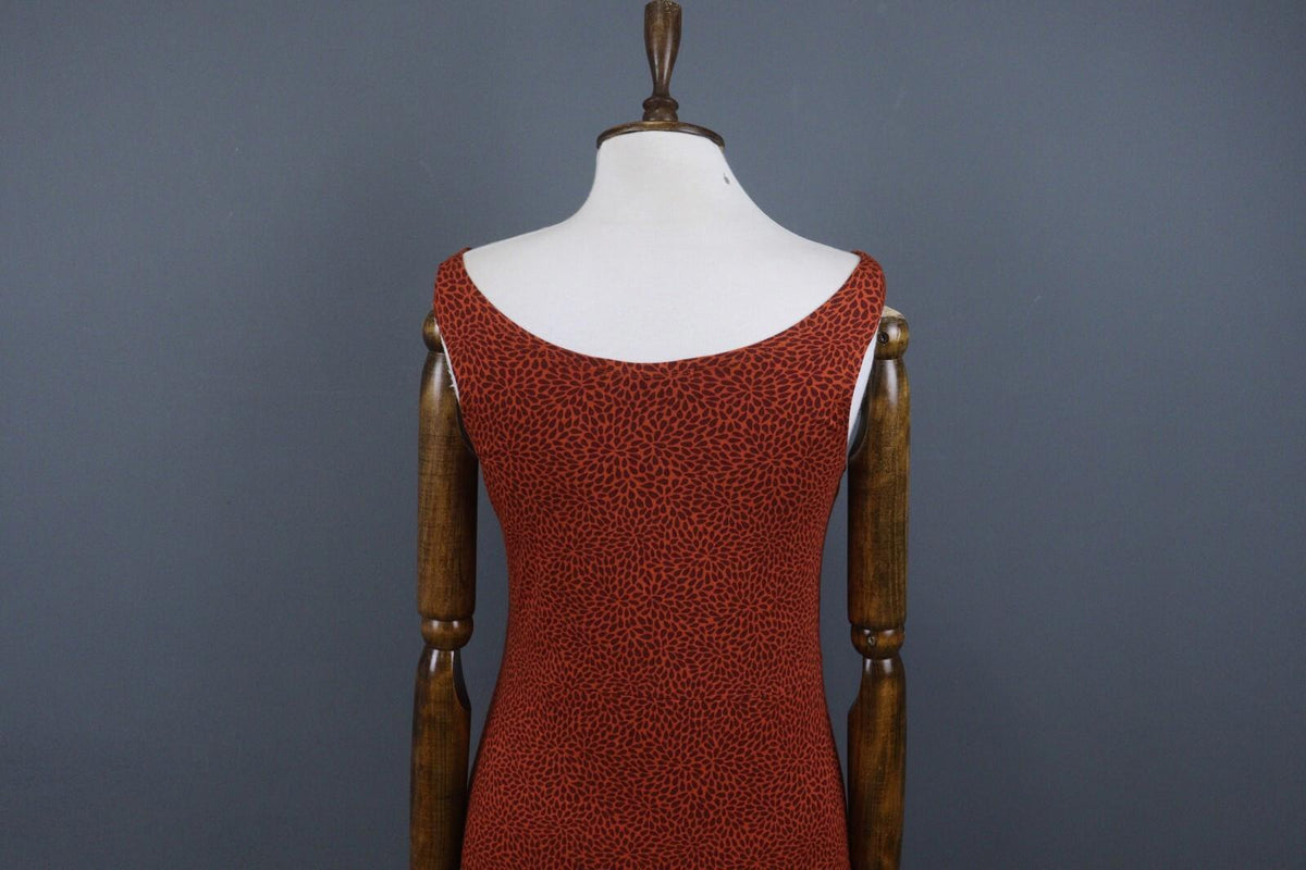 GUDRUN SJODEN Brown Sleeveless Scoop Neck Fit & Flare Dress – Size M