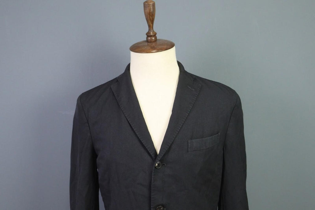 BOGLIOLI Black Wool Formal Notch Lapel Single Breasted Blazer K Jacket – Size 50