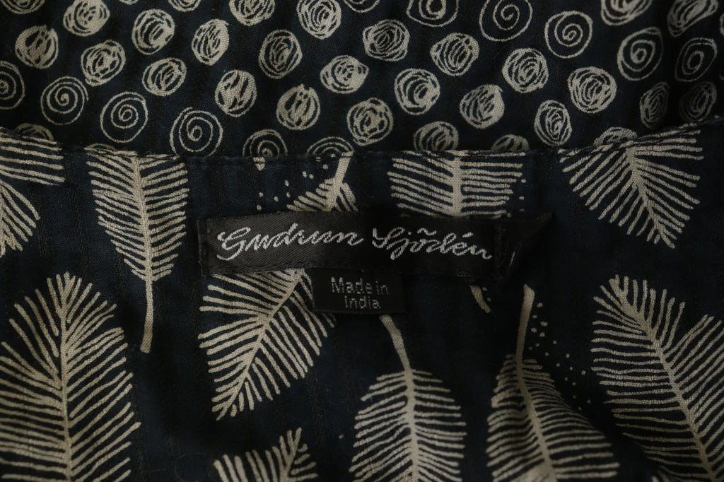 GUDRUN SJODEN Multi Polka Dot Cotton Square Neck Button Front Shirt Dress – Size L