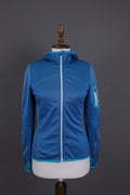 ORTOVOX Merino Wool Blue Full Zip Hooded Fleece Hiking Track Jacket – Size S
