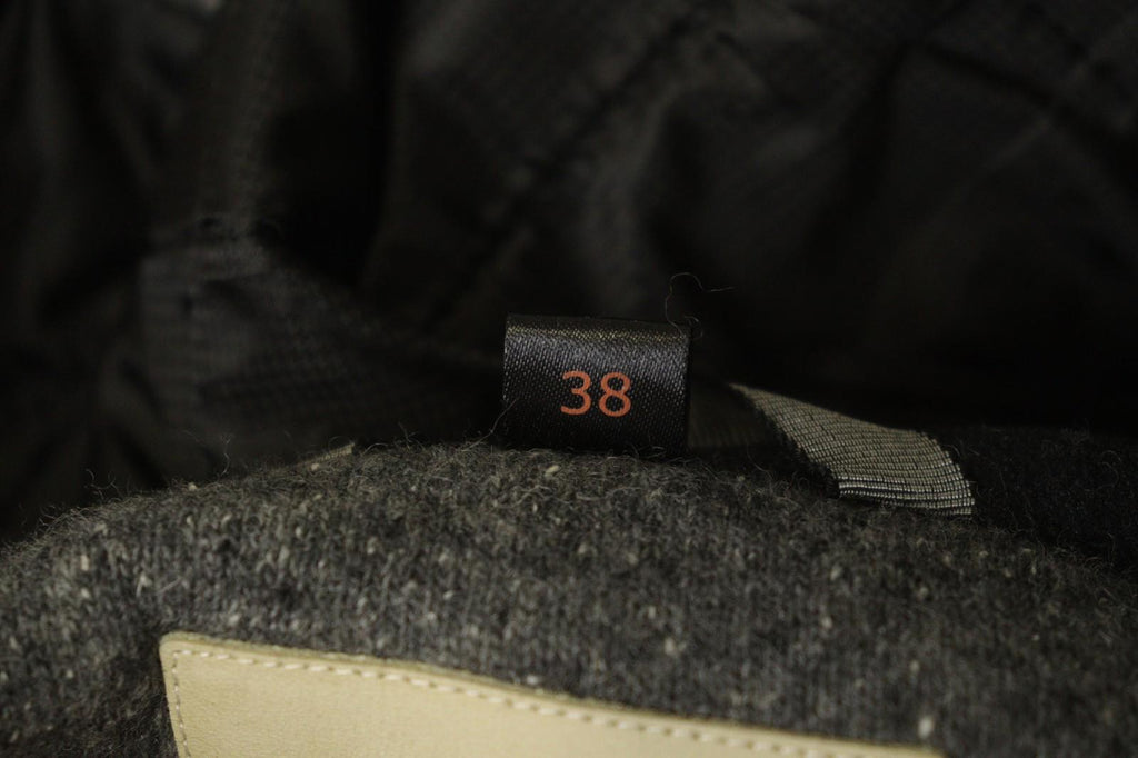 CAPRANEA Black Gray Slim Fit Long Sleeve Mock Neck Full Zip Jacket – Size 38