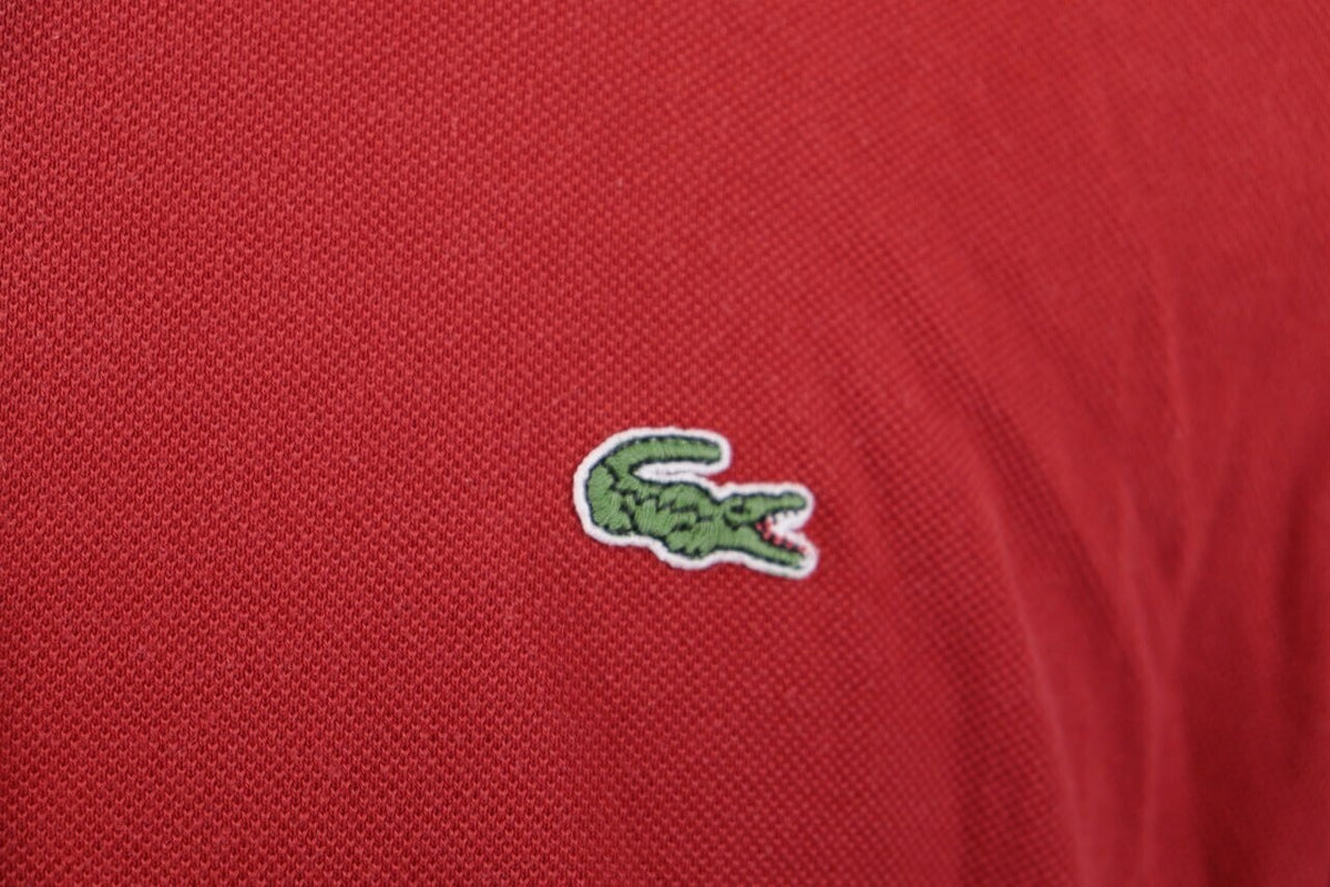 Lacoste Red Summer Men Short Sleeve Polo Shirt – Size 7 XXL