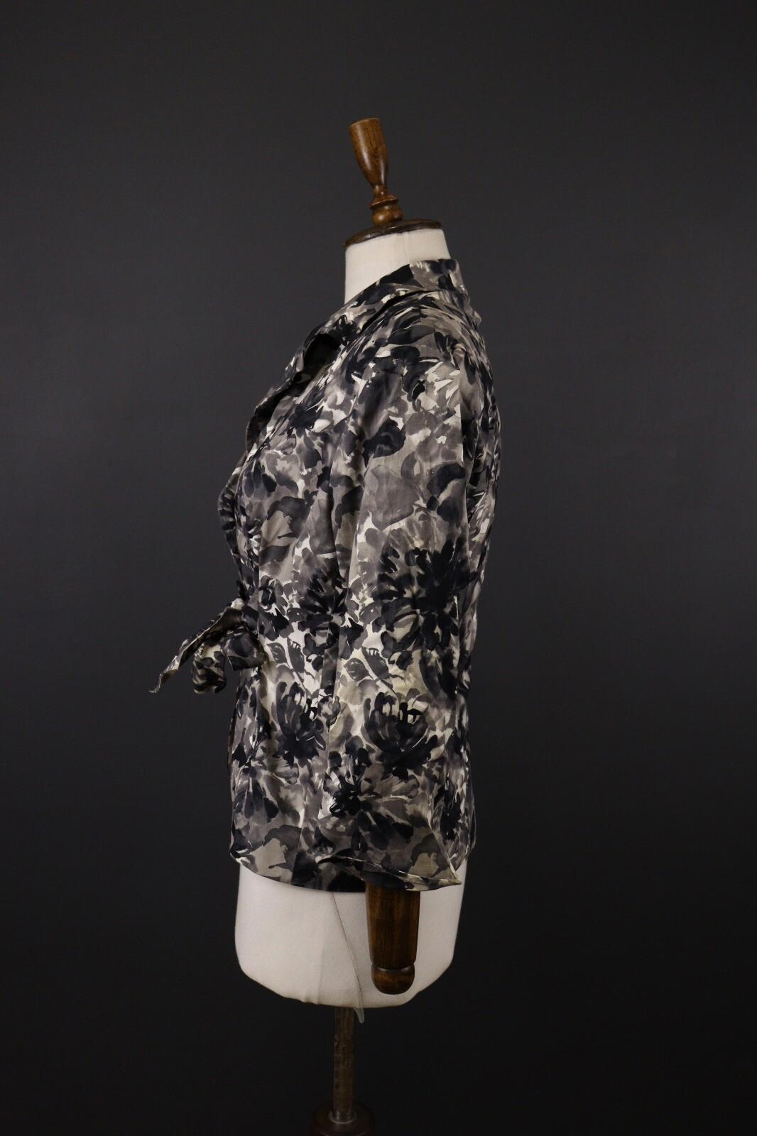 MAX MARA Multicolor Floral Belted Lightweight Blazer Jacket – Size USA 10