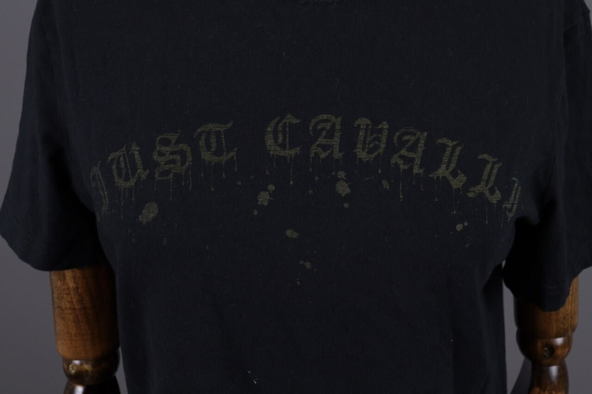 Just Cavalli Black Big Logo Black Short Sleeve T-Shirt – Size L
