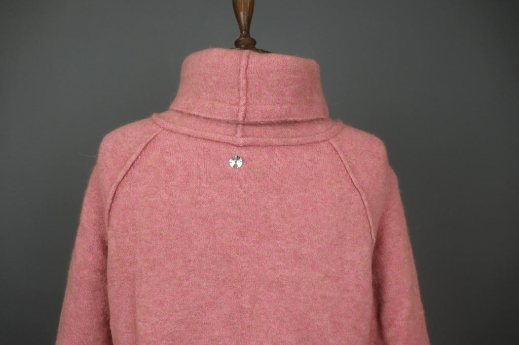 HIGH Pink Wool Tight Knitted Long Sleeve Turtle Neck Pullover Sweater – Size M