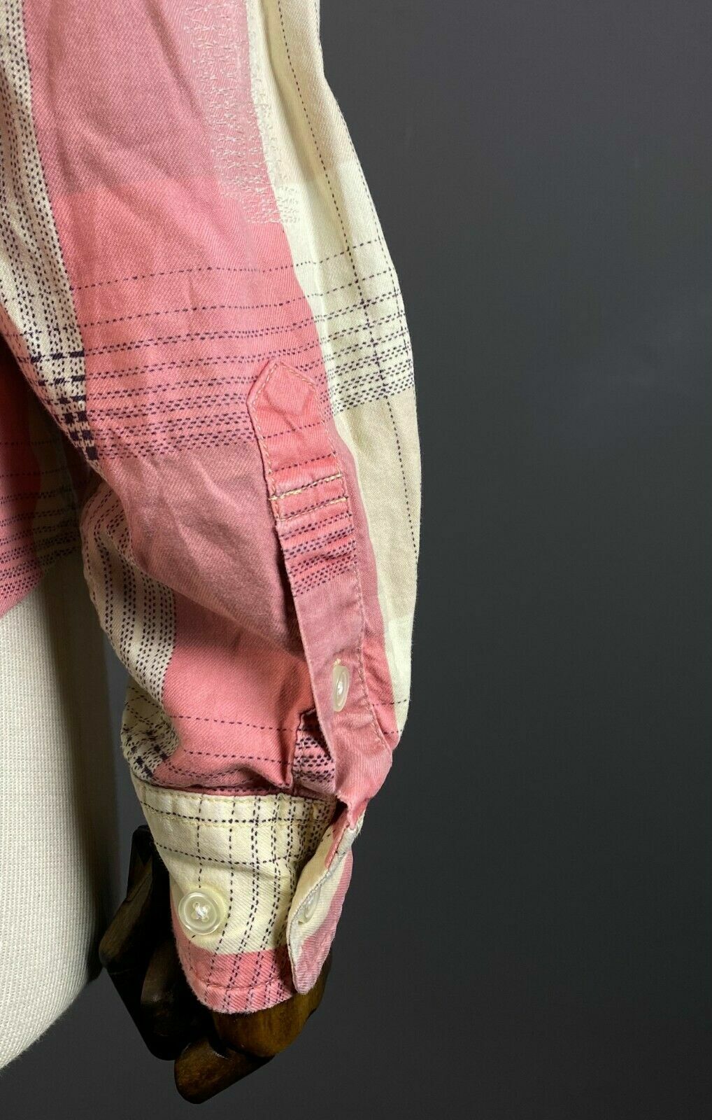 Supreme Pink Check Double Pocket Long Sleeve Button Up Shirt – Men's M
