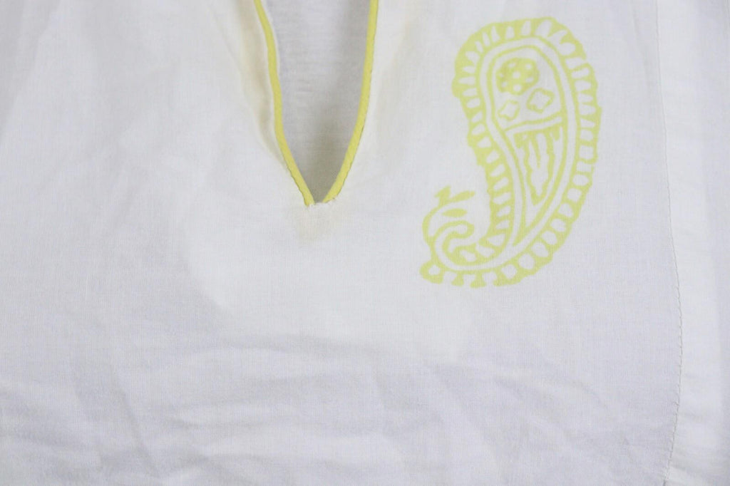 TOAST White Yellow Casual Comfortable 3/4 Sleeve Pleated Top Blouse – Size 12