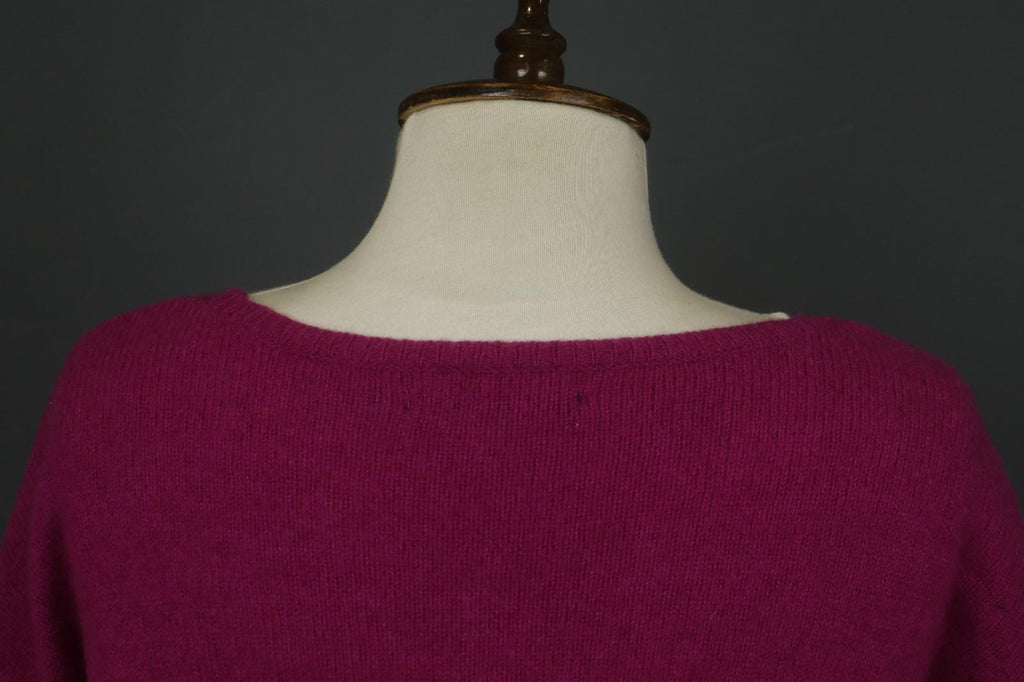 GUDRUN SJODEN Pink Linen Knitted Long Sleeve Round Neck Pullover Sweater – Size XL