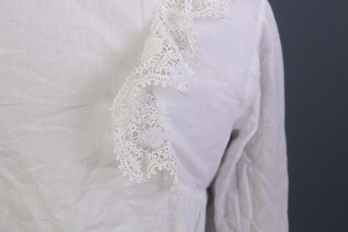 ZADIG & VOLTAIRE White Long Sleeve Button Down Lace Top Blouse Shirt – Size 16-M