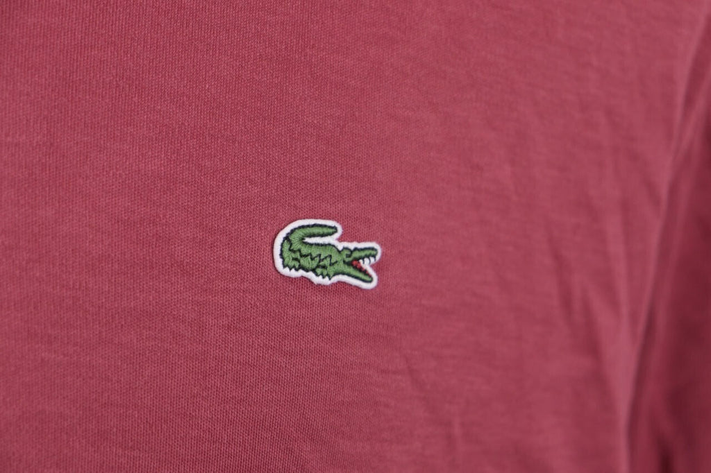 Lacoste Regular Fit Pink Summer Men Short Sleeve Polo Shirt – Size 7 / XXL