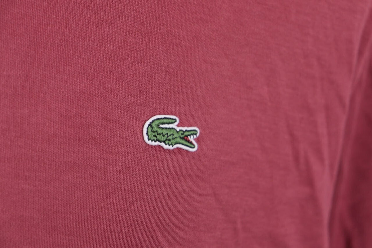 Lacoste Regular Fit Pink Summer Men Short Sleeve Polo Shirt – Size 7 / XXL