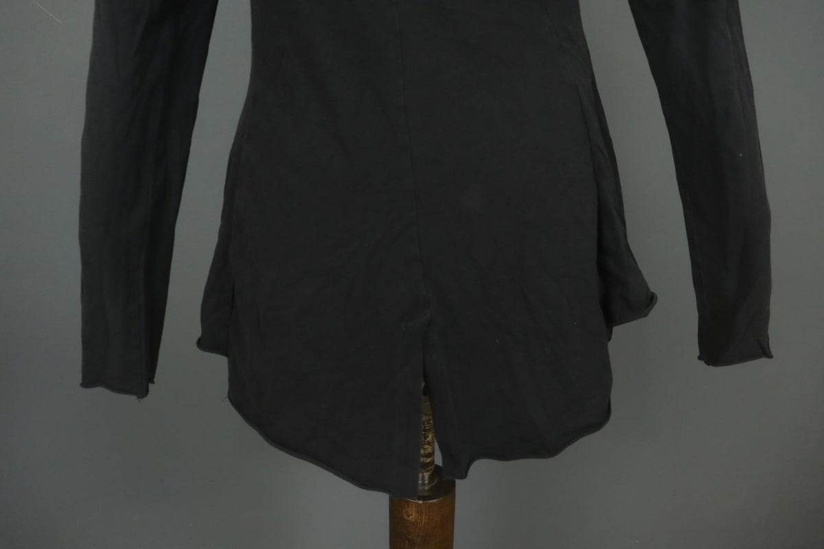 RUNDHOLZ Black Cotton Long Sleeve Round Neck Stretchable Blouse Top – Size L