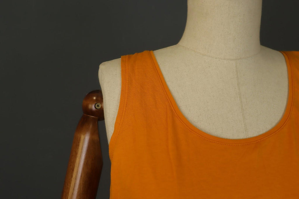 GUDRUN SJODEN Yellow Sleeveless Round Neck Stretch Pullover Tank Top – Size M – Used