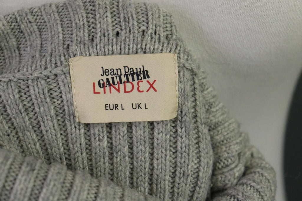LINDEX Jean Paul Gaultier Gray Turtle Neck Ribbed Sleeve Pullover Sweater – Size L