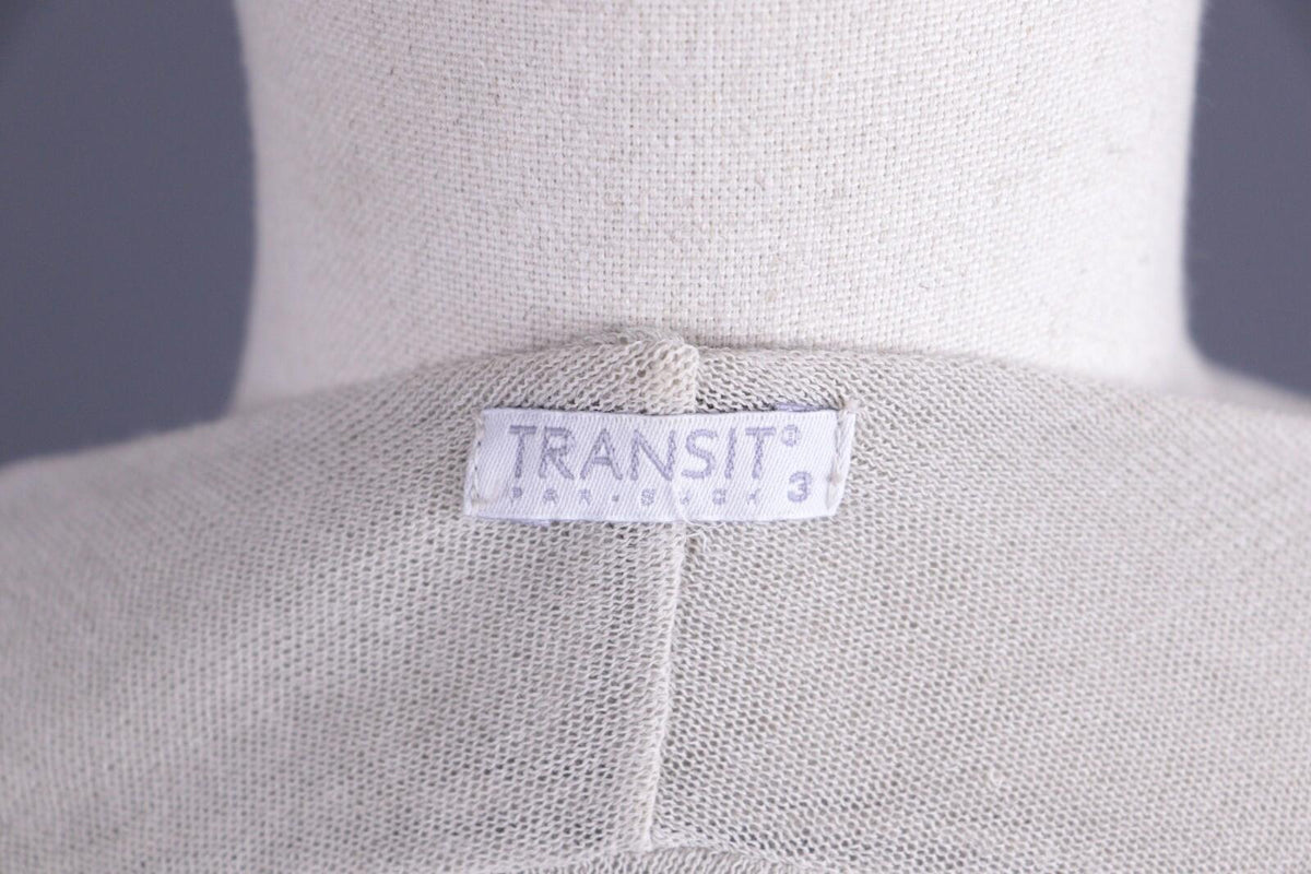 TRANSIT PAR SUCH Gray Knit Cropped Cardigan Sweater – Size 3 / M