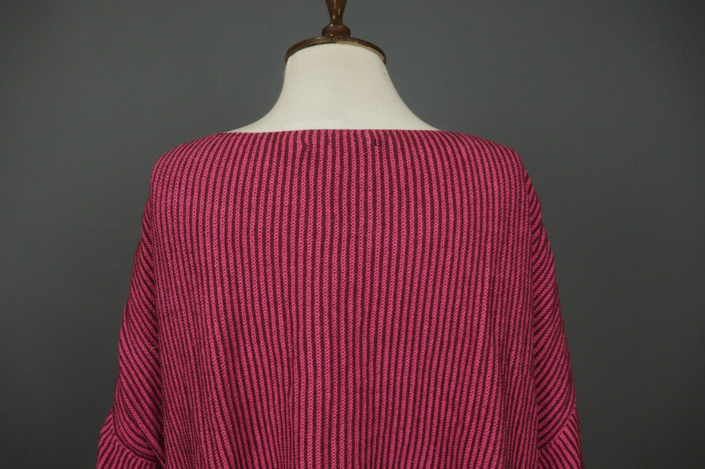 GUDRUN SJODEN Pink 100% Cotton Knit Long Sleeve Round Neck Sweater – Size L/XL
