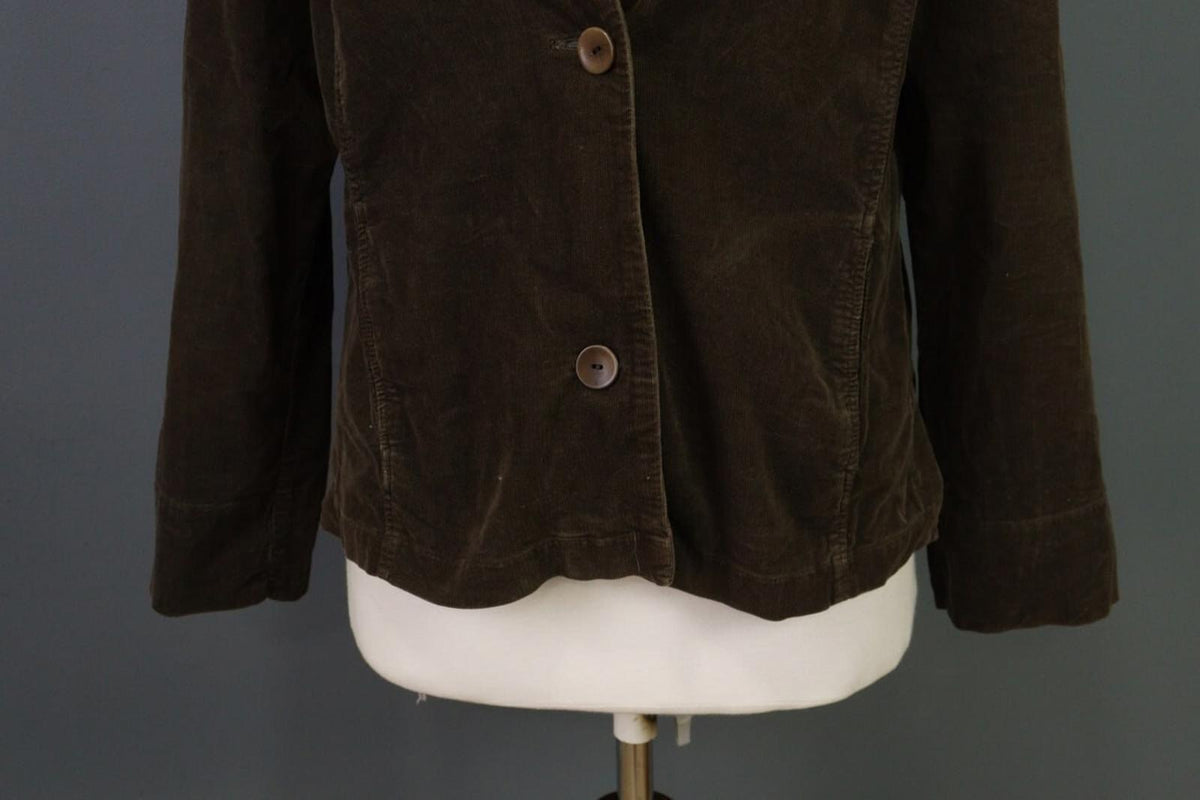 OSKA Slim Fit Brown Corduroy Blazer Jacket – Size 2