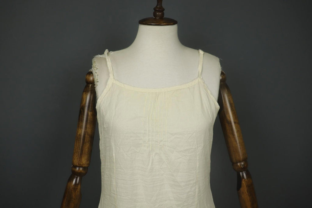EWA I WALLA Yellow Cotton Spaghetti Strap Lace Hem Partywear Maxi Dress – Size S – Used