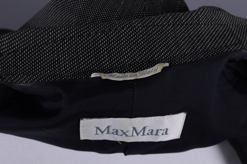 Max Mara Gray Wool Double Breasted Two Button Blazer Jacket – Size 40 / S