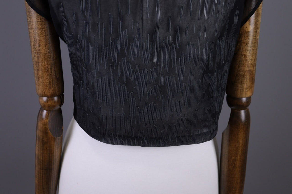 Cop Copine Black Olanko Robe Short Sleeve Summer Mesh Top Shirt – Size 40