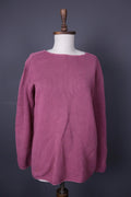 GUDRUN SJODEN Pink Cotton Chunky Knit Oversized Sweater – Size M