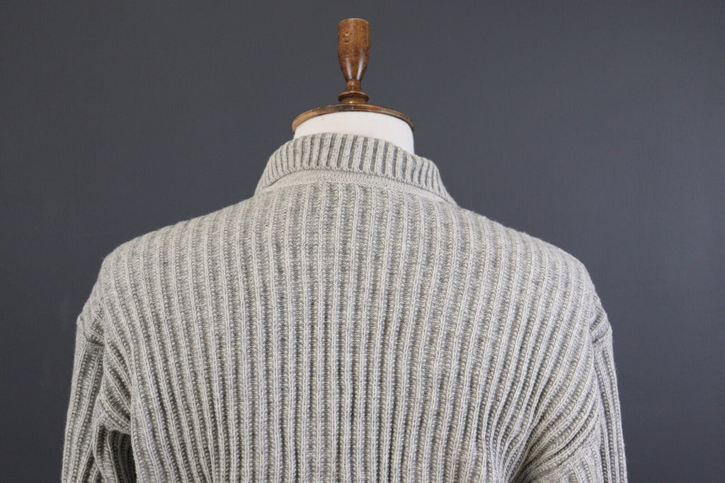 Carlo Colucci Limited Japan Gray Polo Neck Ribbed Sweater – Size L US 42 EU 52