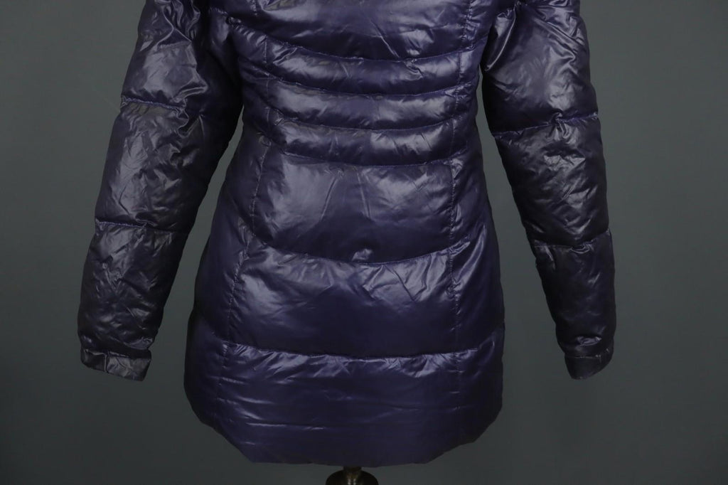 KJUS Purple Long Sleeve Mock Neck Zip Pocket Full Zip Hooded Puffer Jacket Sz S