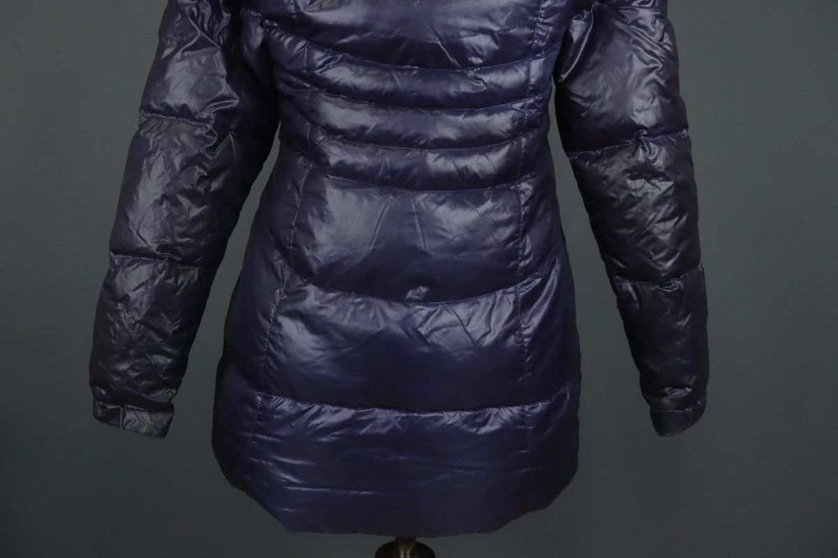 KJUS Purple Long Sleeve Mock Neck Zip Pocket Full Zip Hooded Puffer Jacket Sz S