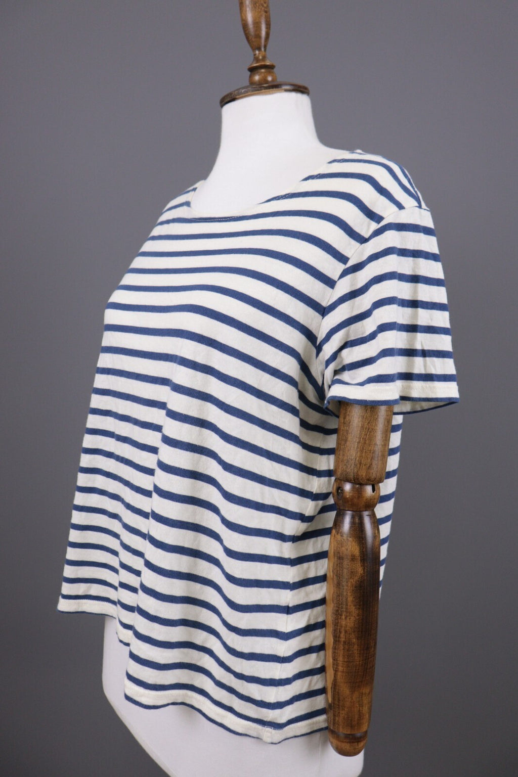 Gudrun Sjoden Multicolor Striped Short Sleeve Relaxed Blouse Shirt – Size L