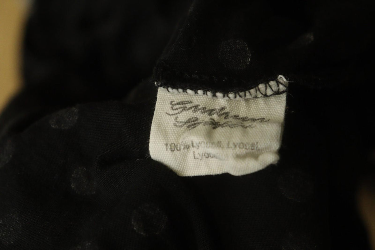 GUDRUN SJODEN Black White Polka Dot Casual Short Sleeve Pullover Knit Top – Size M