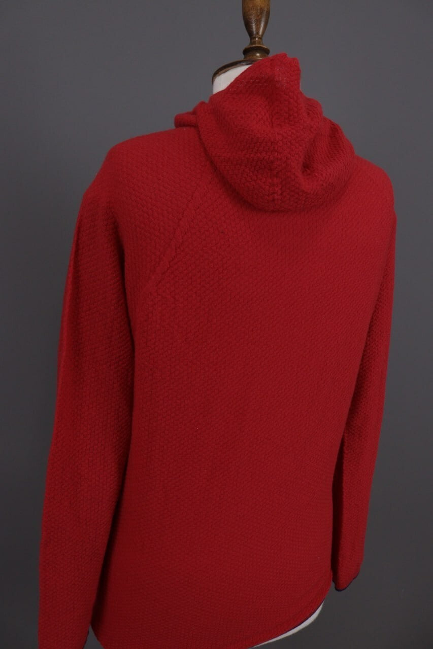 Patagonia Red Lagenlook Turtle Neck Hooded Fleece Jacket – Size M