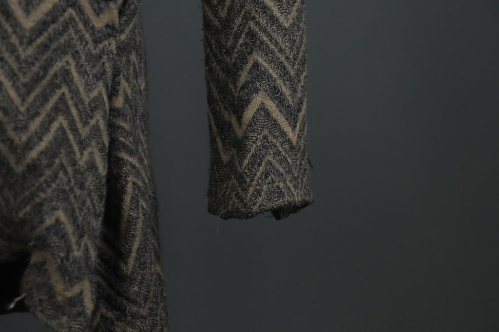 TRANSIT PAR SUCH Gray Brown Chevron Long Sleeve Button-Front Cardigan – Size 1
