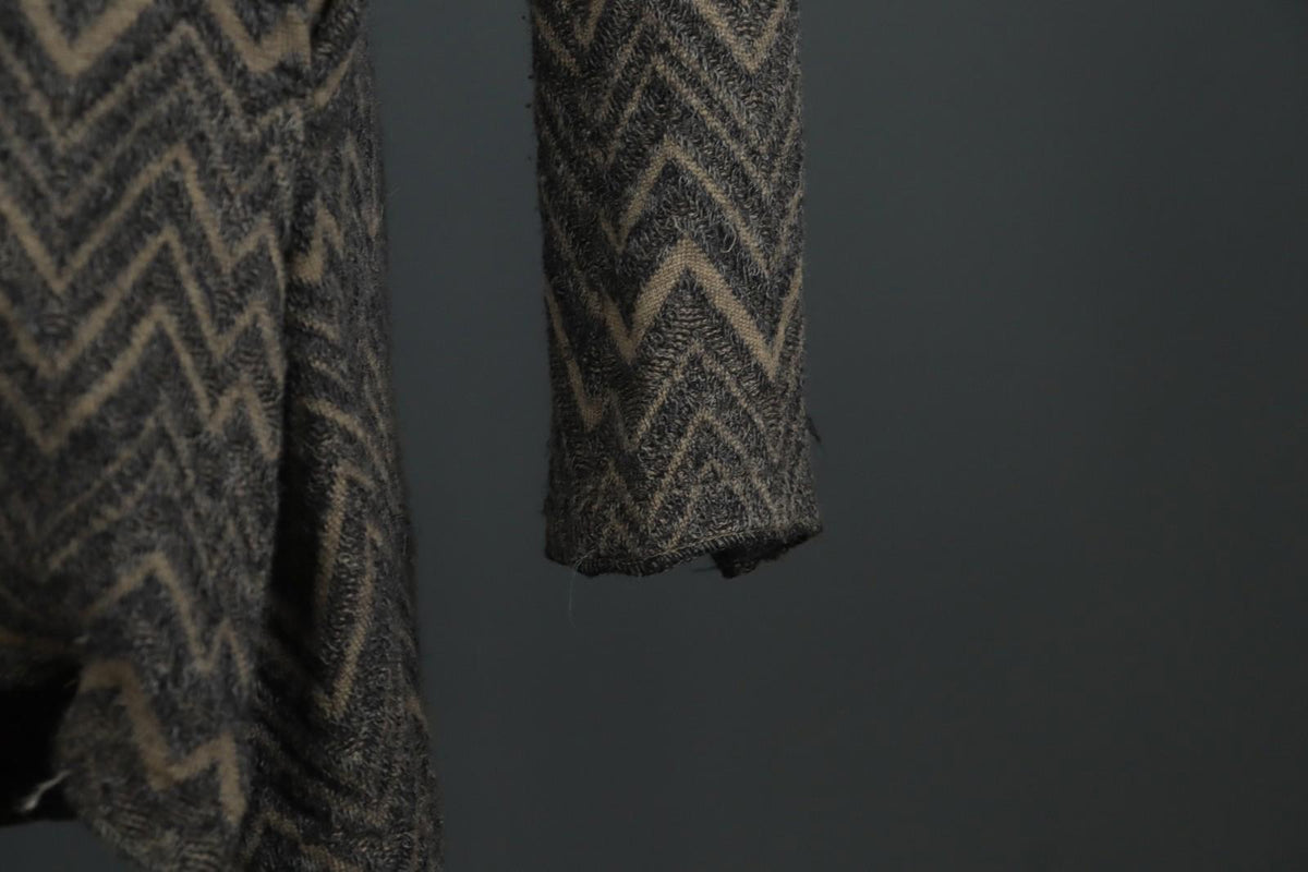 TRANSIT PAR SUCH Gray Brown Chevron Long Sleeve Button-Front Cardigan – Size 1