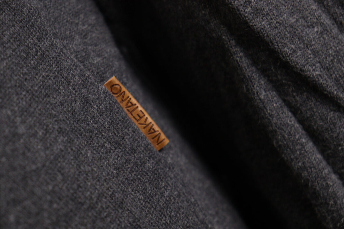 Naketano World Gray Cotton Knit Long Sleeve Sweater – Size L