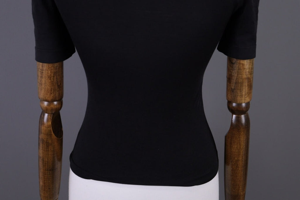 Wolford Black Short Sleeve Bodycon Top Shirt – Size XS